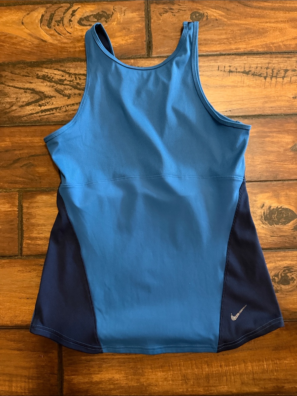 Nike Blue Tank Top with Navy Side Panels